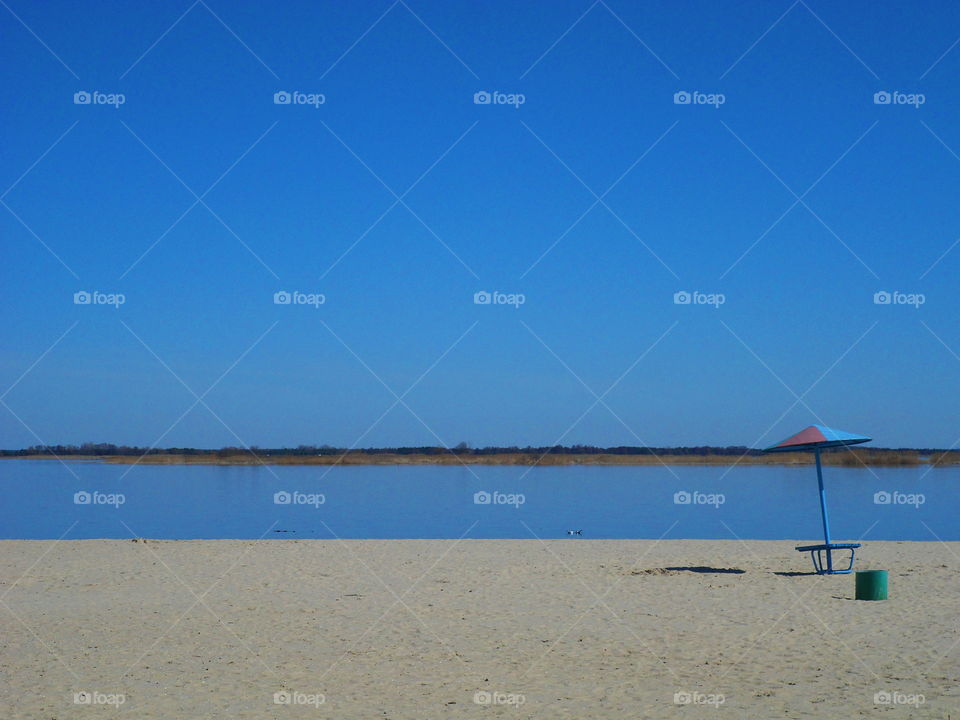 city ​​beach in the town of Ukrainka