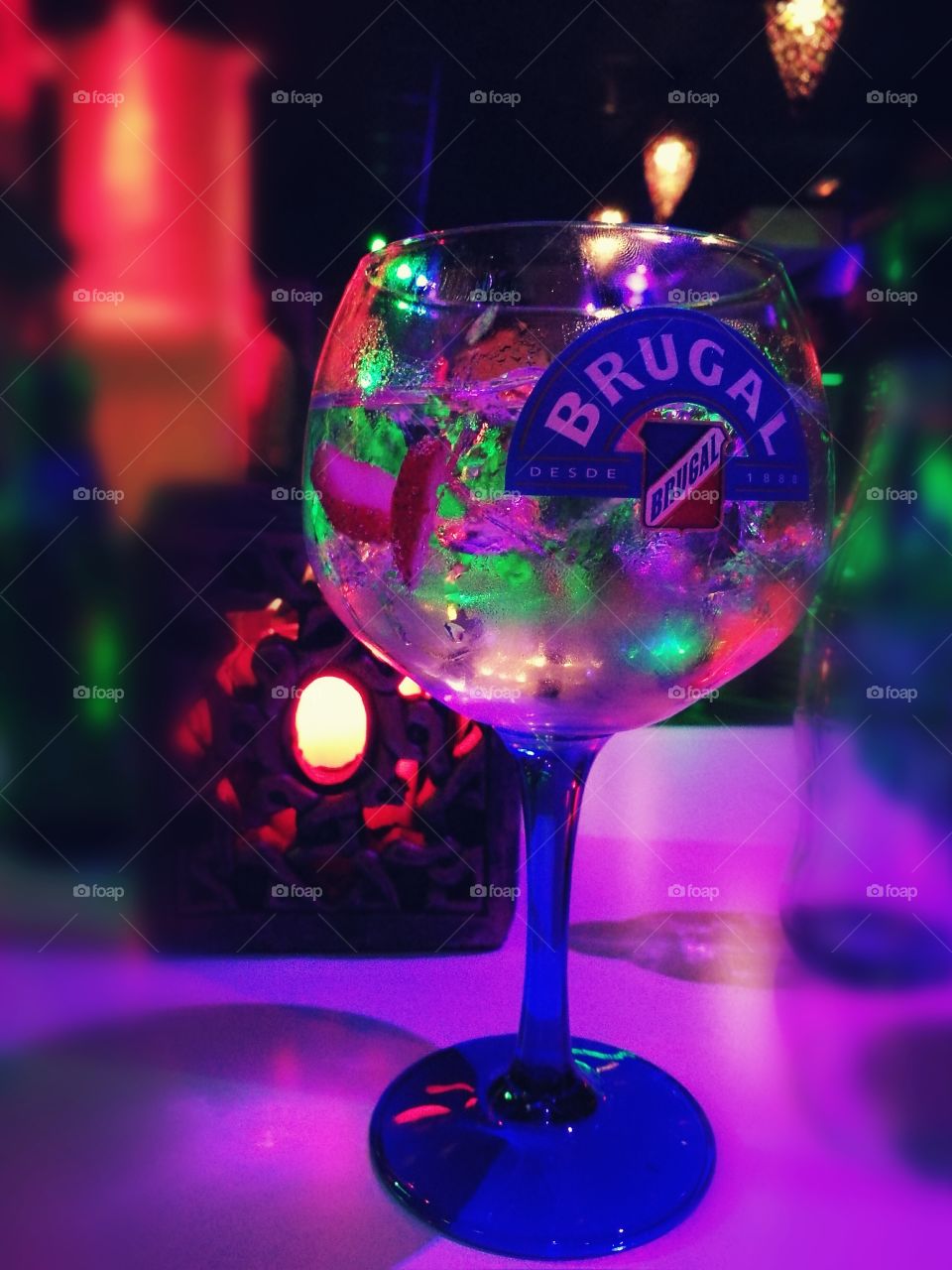 Close-up of a glass of rum