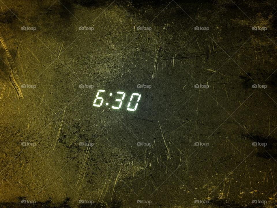 road projection digital clock 6:30 by gdyiudt