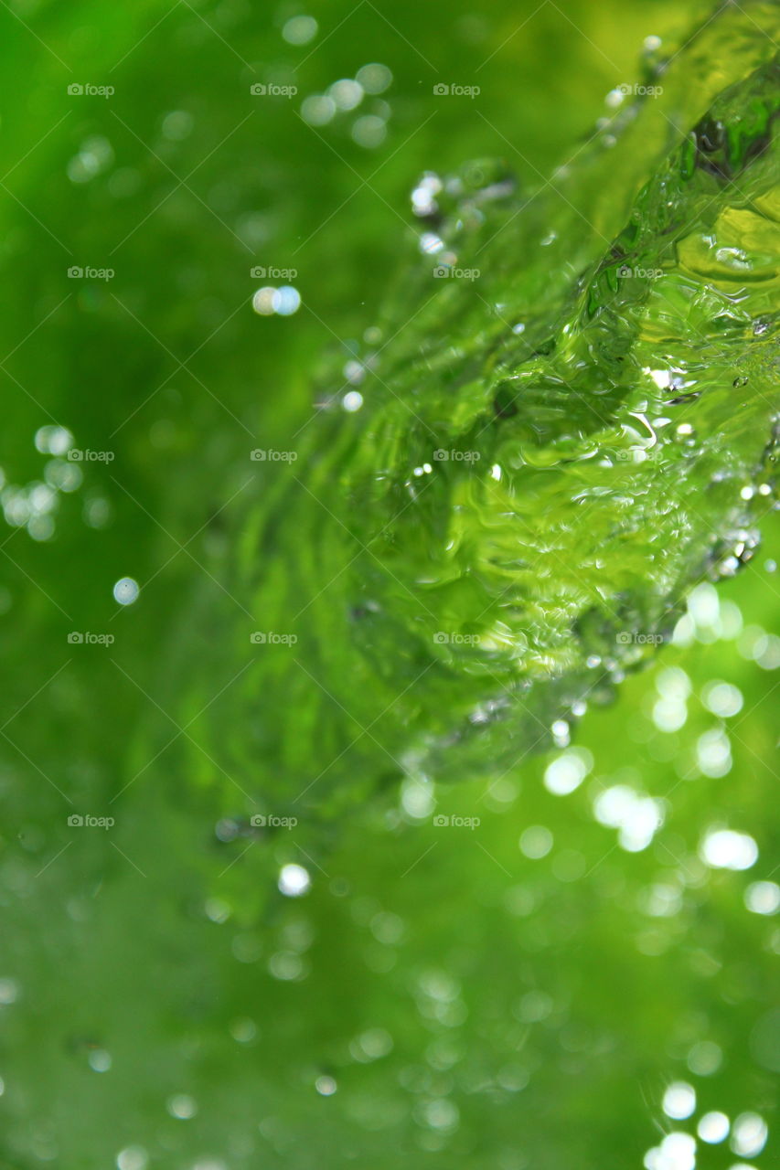 green stream of water