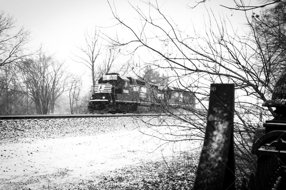 locomotion train engine black and white
