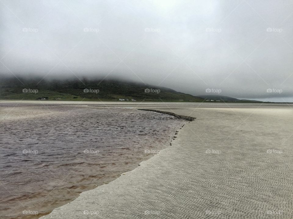 A grim day at the beach. 