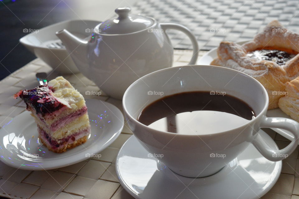 Close-up of breakfast