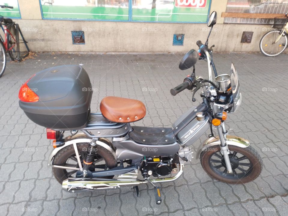 motorcycle in the street