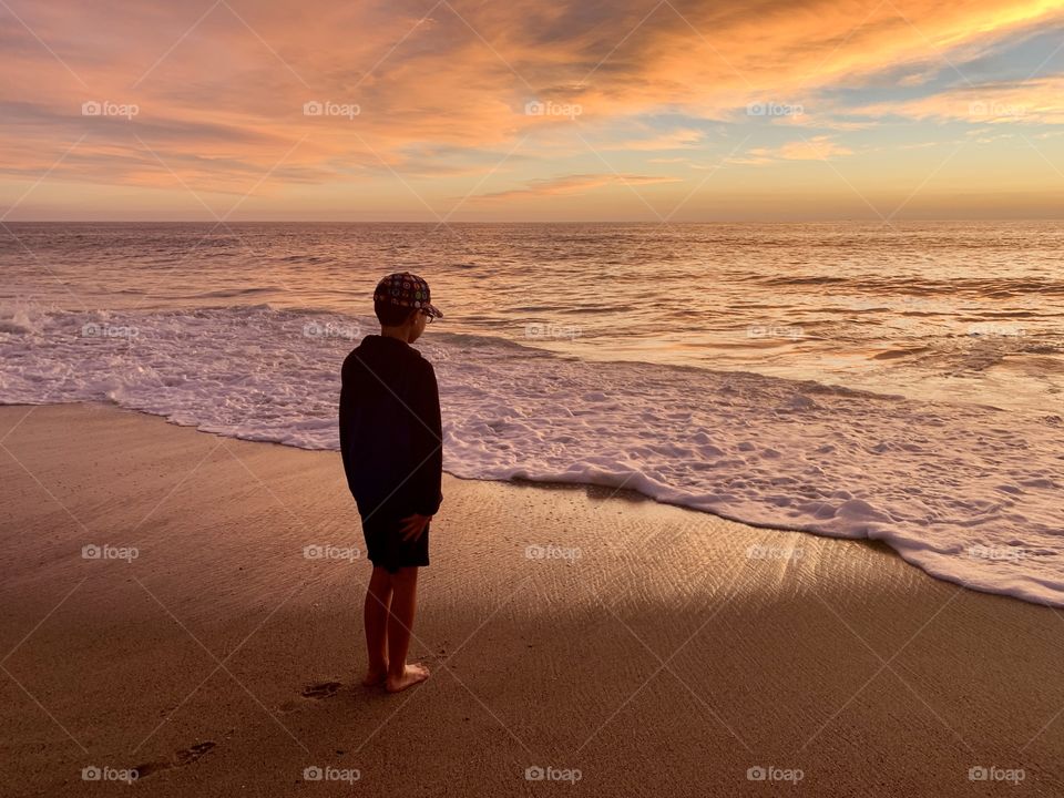 Watching the sea roll in