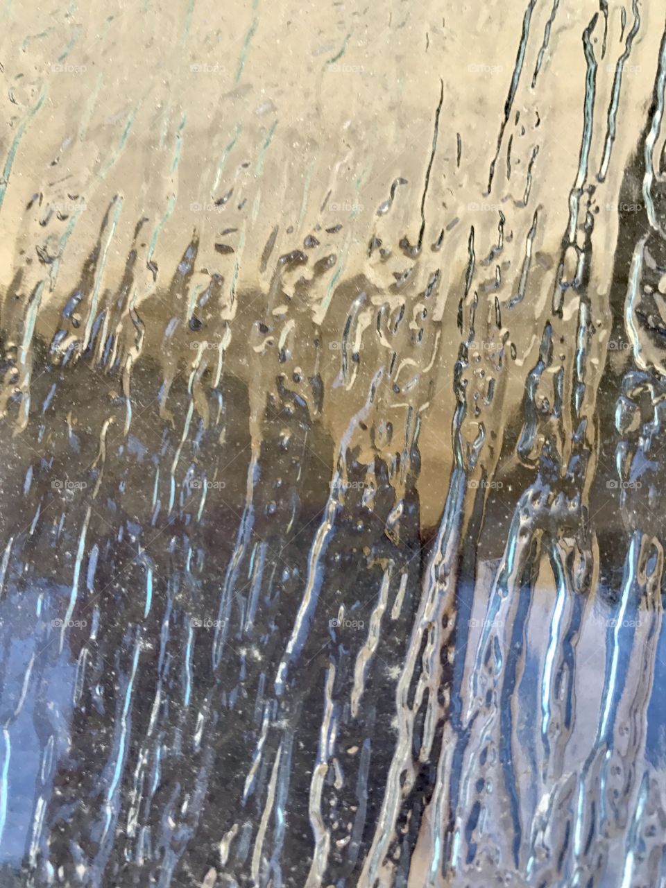 Water Stream on Glass