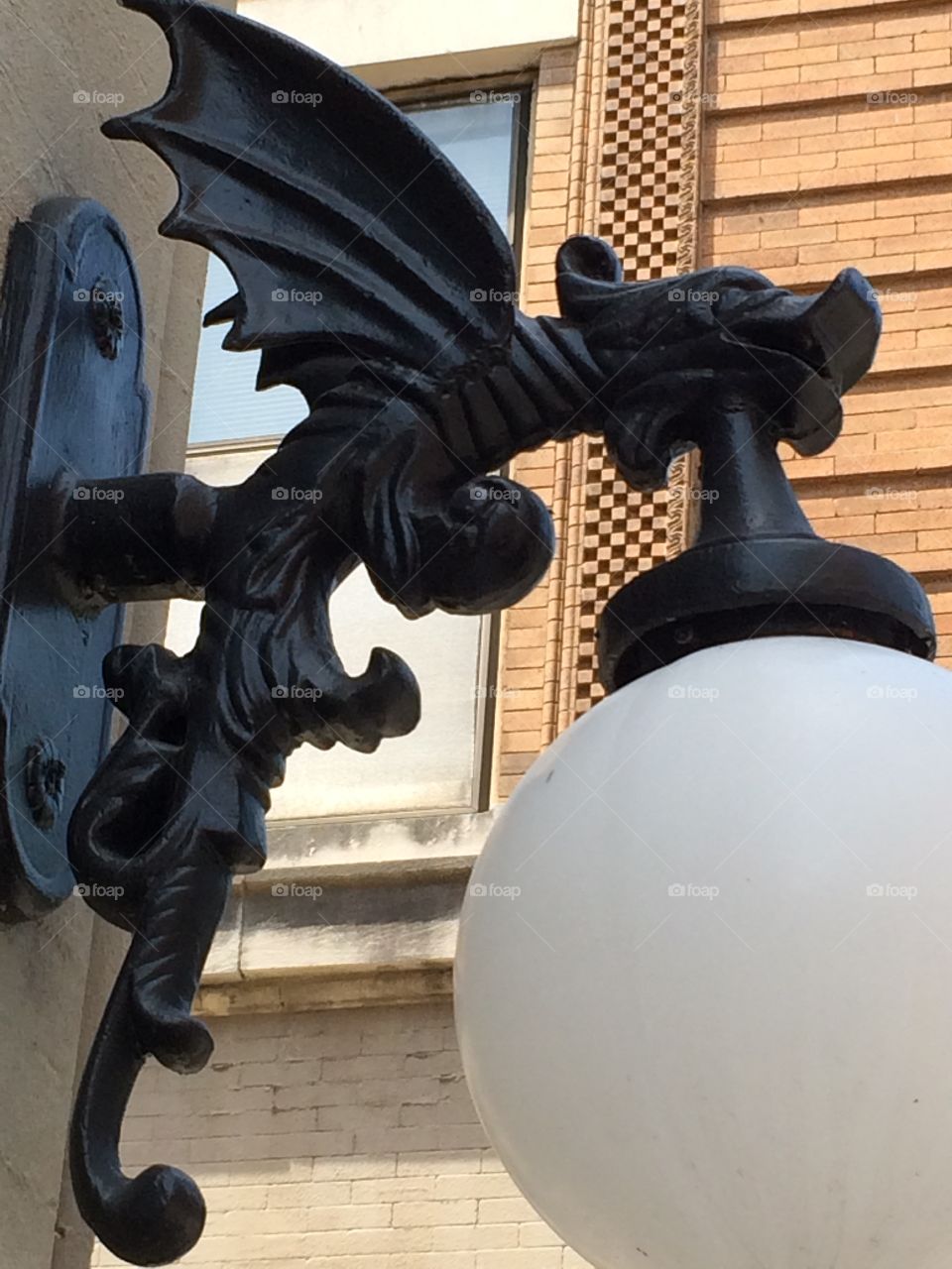 Dragon Light. Cool architecture in downtown Little Rock. 