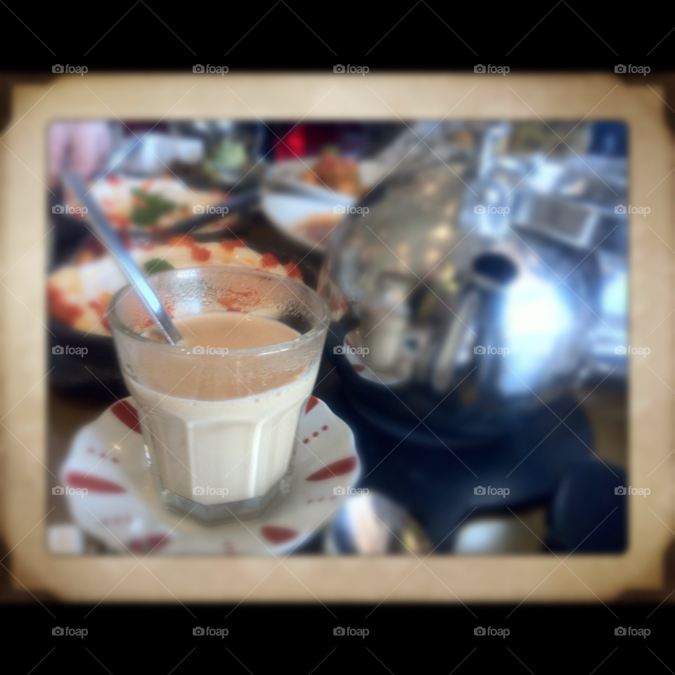 breakfast pot hot water chai latte by LisAm