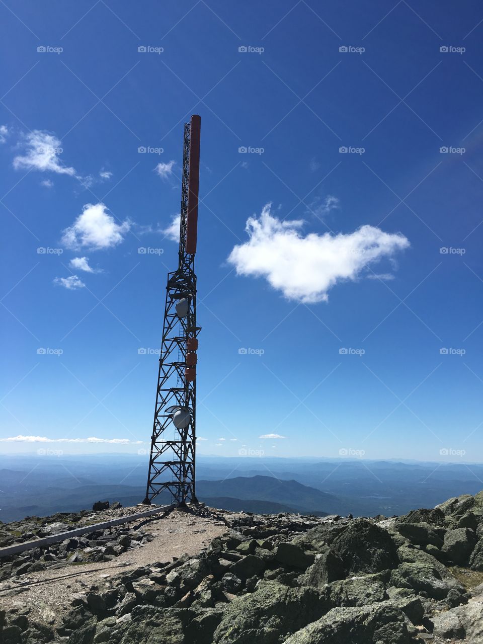 Top of mount Washington on clear day 