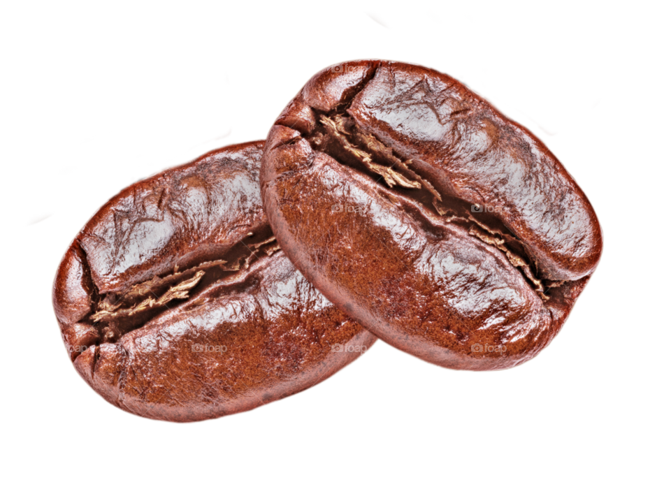 coffee beans isolated on white