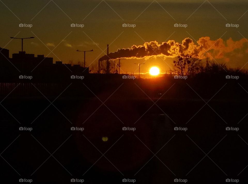 industrial sunrise