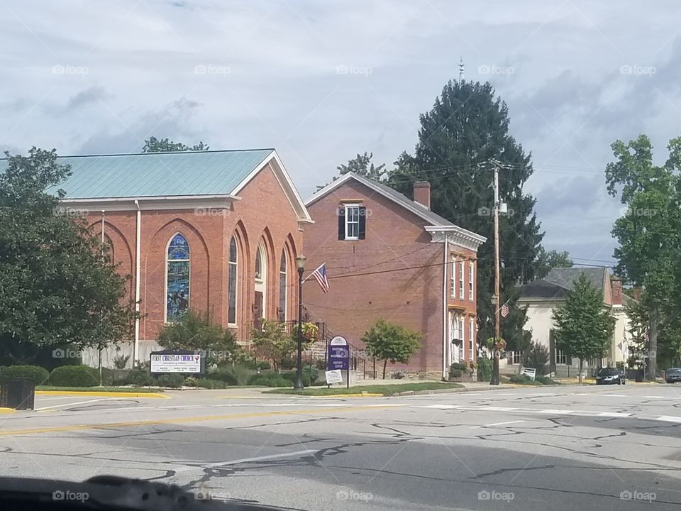 pretty church on main street