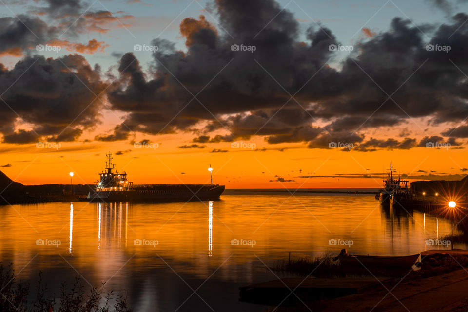 Sunset colors at Baltic sea