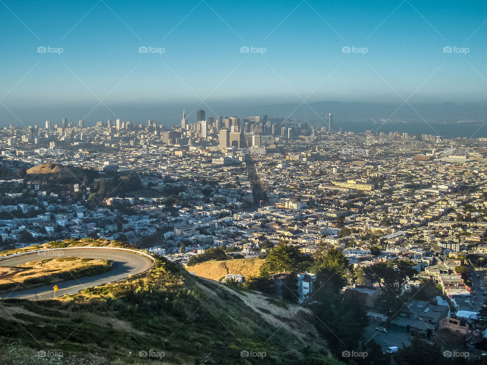 High angle view Of modern cityscape