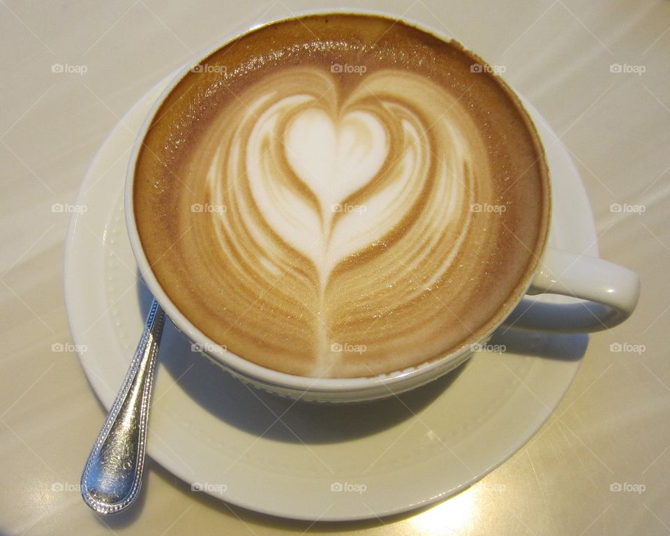 Coffee with Cream Heart Design, Tokyo, Japan