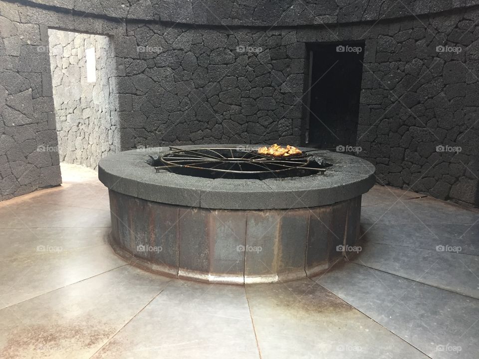 Cooking on lava Timanfaya National Parc Lanzarote 