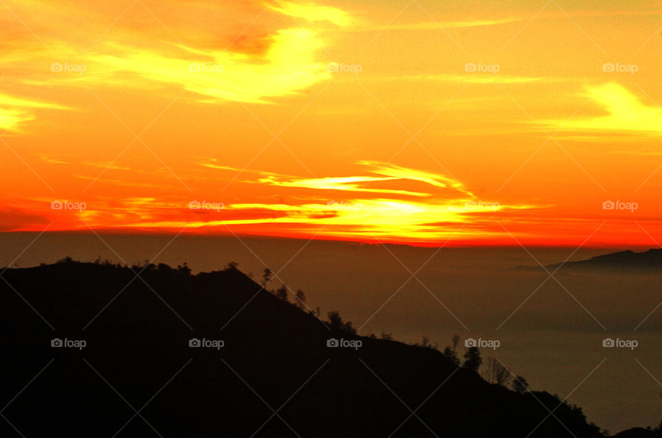 sunrise in mountain bromo Indonesia