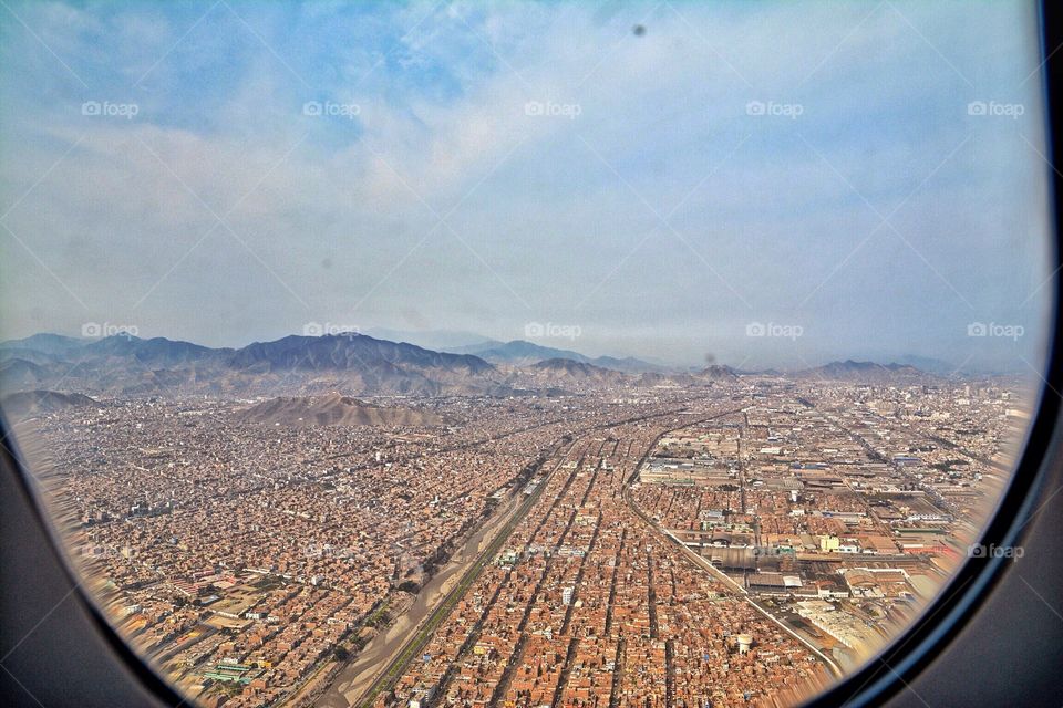Aerial view of Lima, Peru