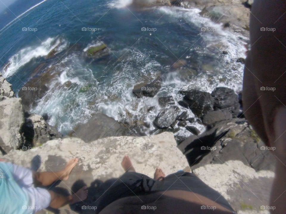 Ocean + rock