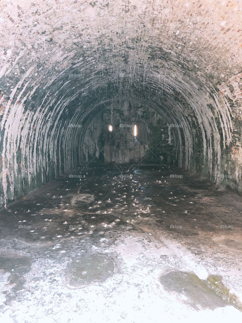 This is an old historical site in Mexico and used to be an old jail cell many years ago. This photo was taken in San Juan de Ulúa, Veracruz.  