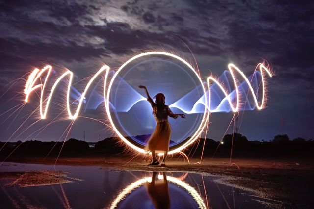 girl and the light