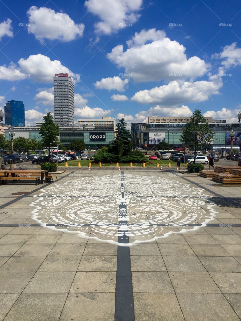 Pattern on a square in Warsaw 