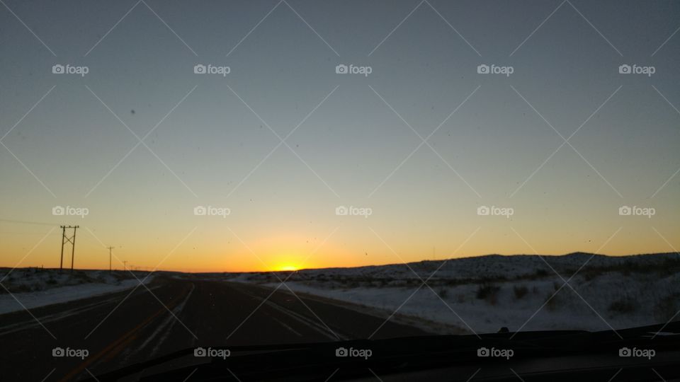 Nebraska Winter Sunset