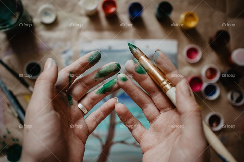 Artist hands
