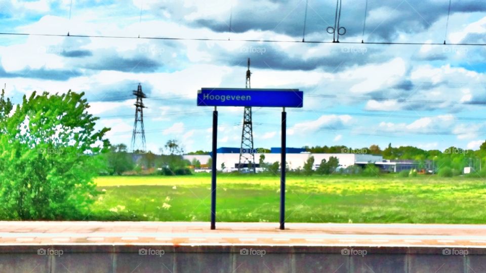 billboard of hoogeveen (netherlands). waiting for the train so im bored and make some pics