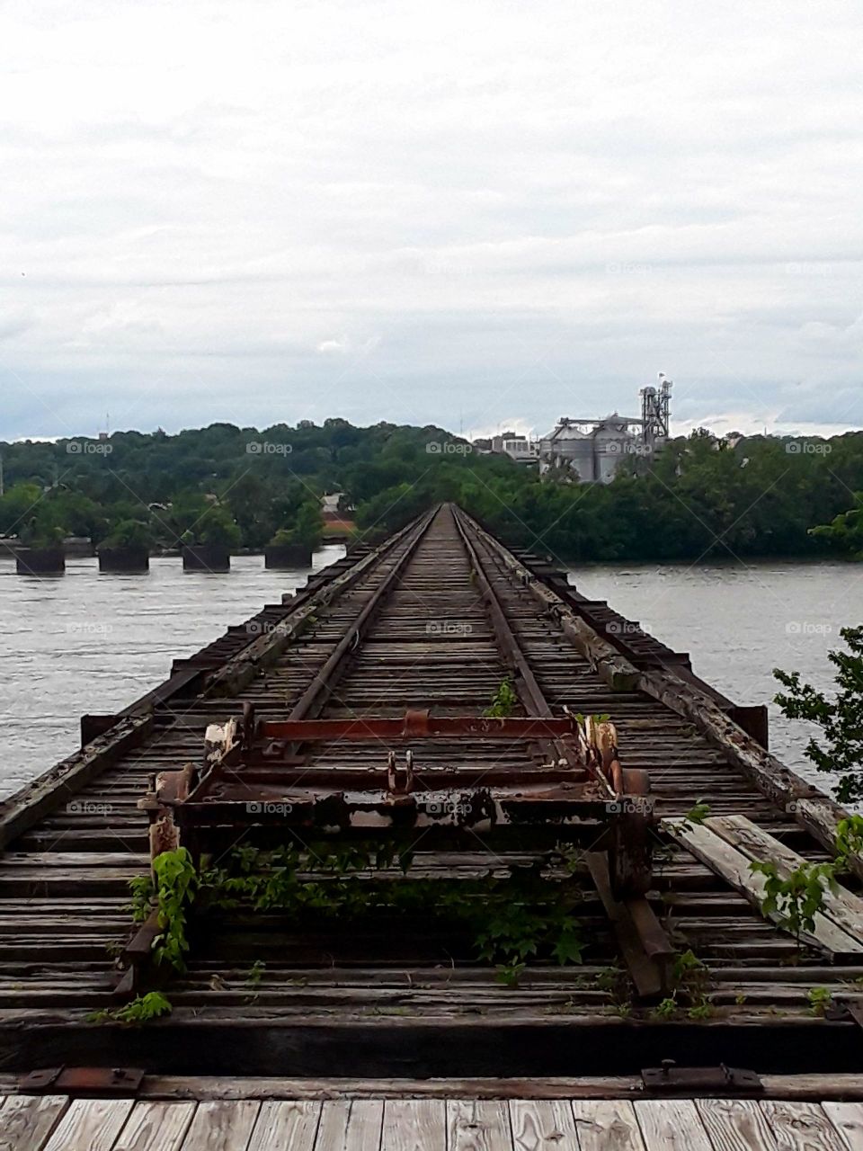 railway bridge at a ghost port