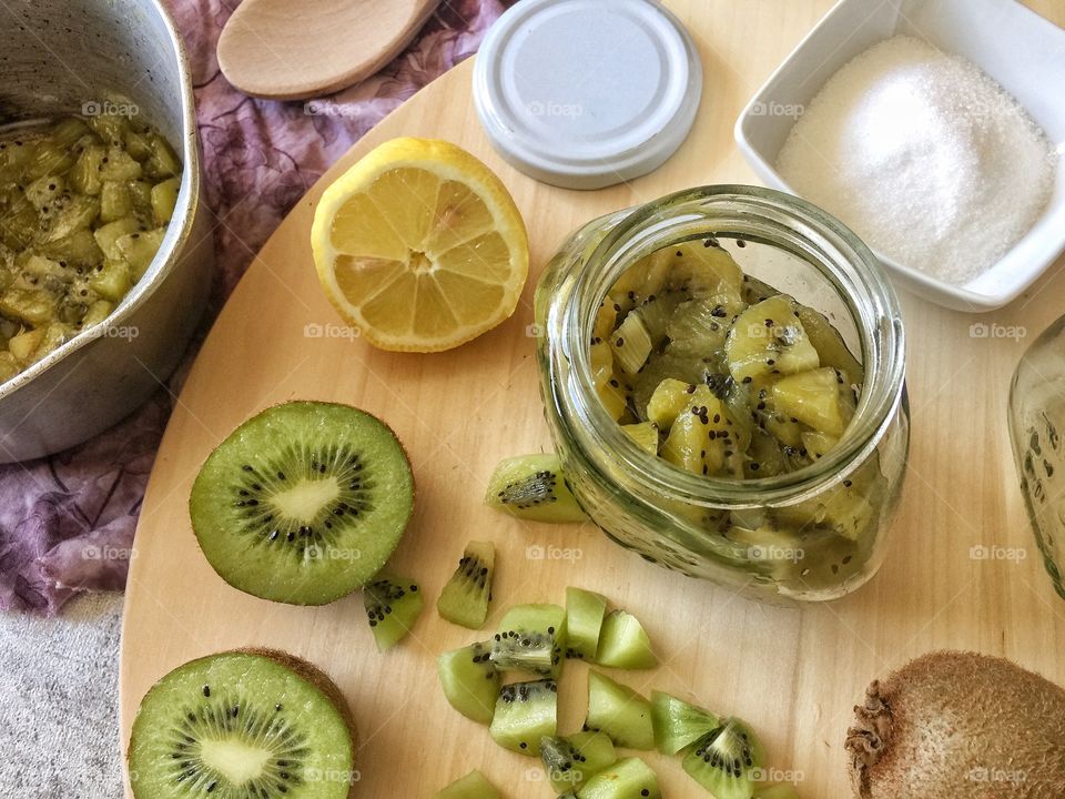 Homemade kiwi jam