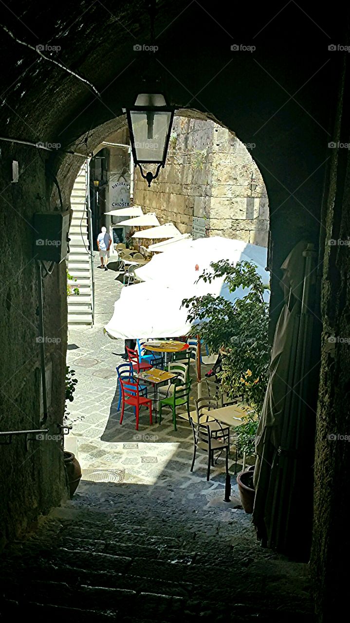 Outdoor cafe at street