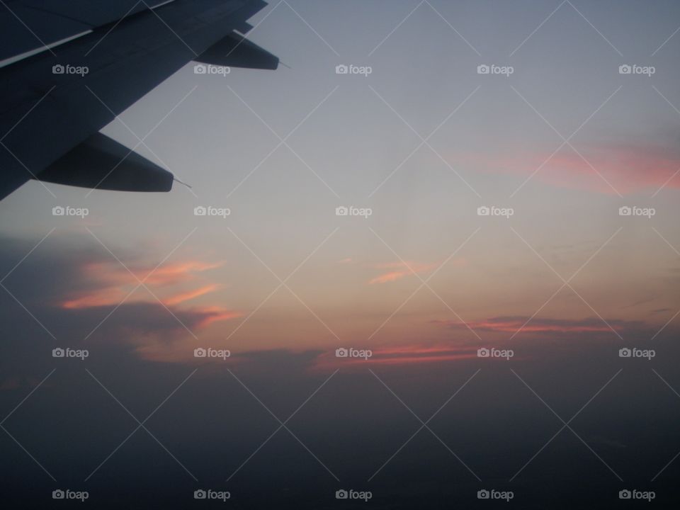 Sunset, Airplane, Aircraft, No Person, Dawn