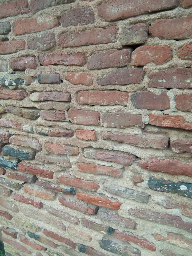 bricks used in ancient fort of Bathinda city- a monument protected by Govt Of India- inner part