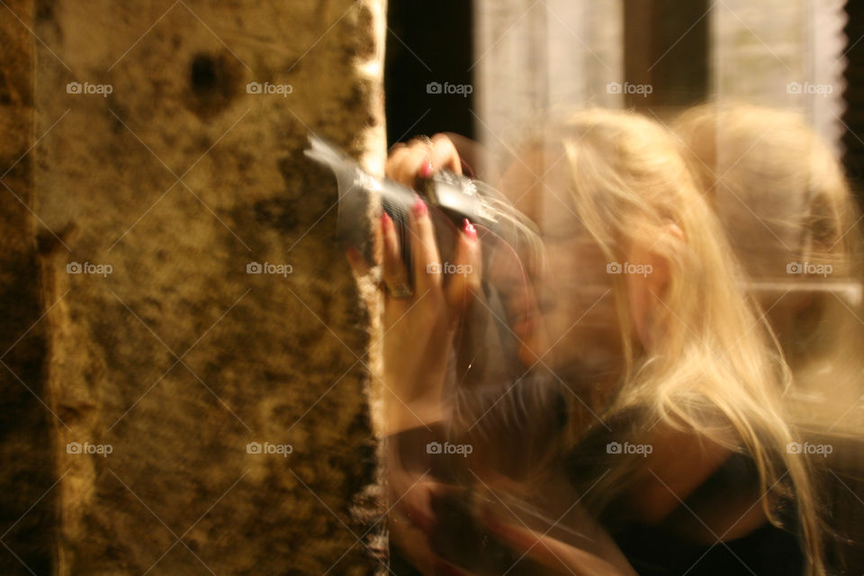 Me making photos in the old wine cellars of Montepulciano, Italy