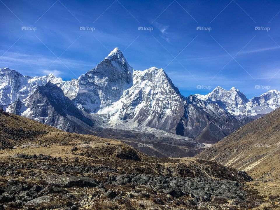 Mount Amadablam on the road to Everest Base Camp