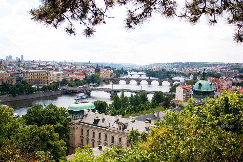 View of bridge in Prague