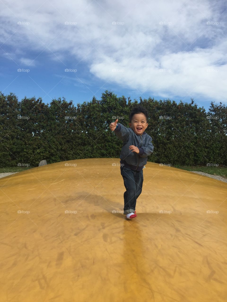 Playing as a kid and seeing how happy he is = priceless 