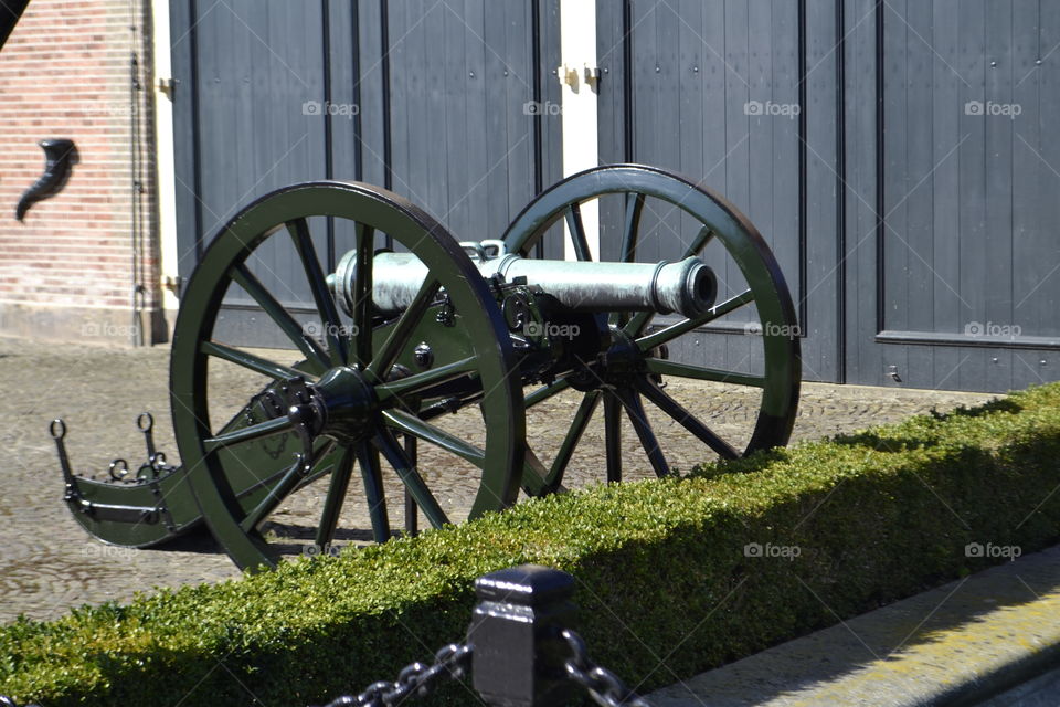 Old gun. Authentic old Dutch gun