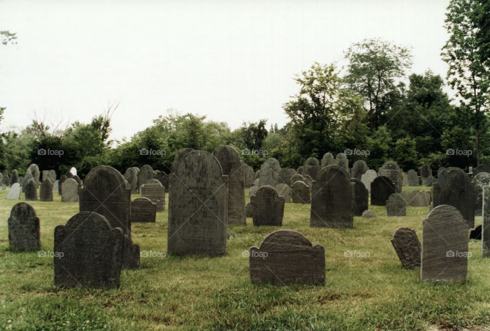 Old Graveyard. Old New England graveyard dating back to the 1600 and 1700's