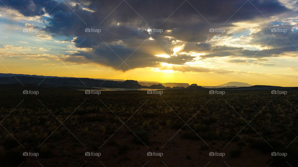 Sunrise at Lake Powell, AZ