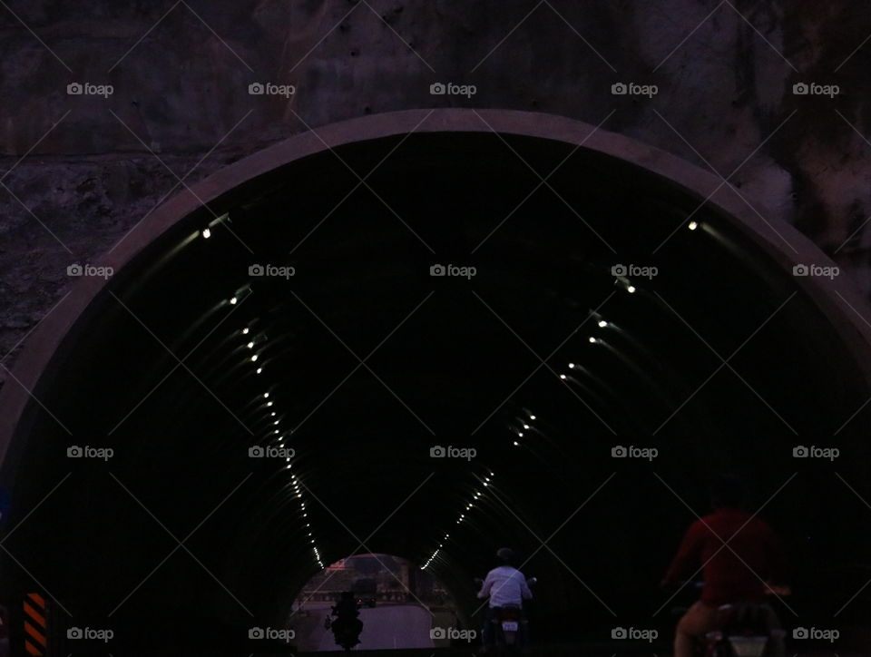 inside tunnel light