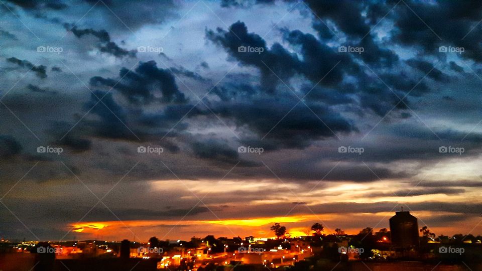 Night city,city,urban,Night,landscape,nature,sunset,sunlight,sunshine,shining,evening,building,sky,clouds,cloudy