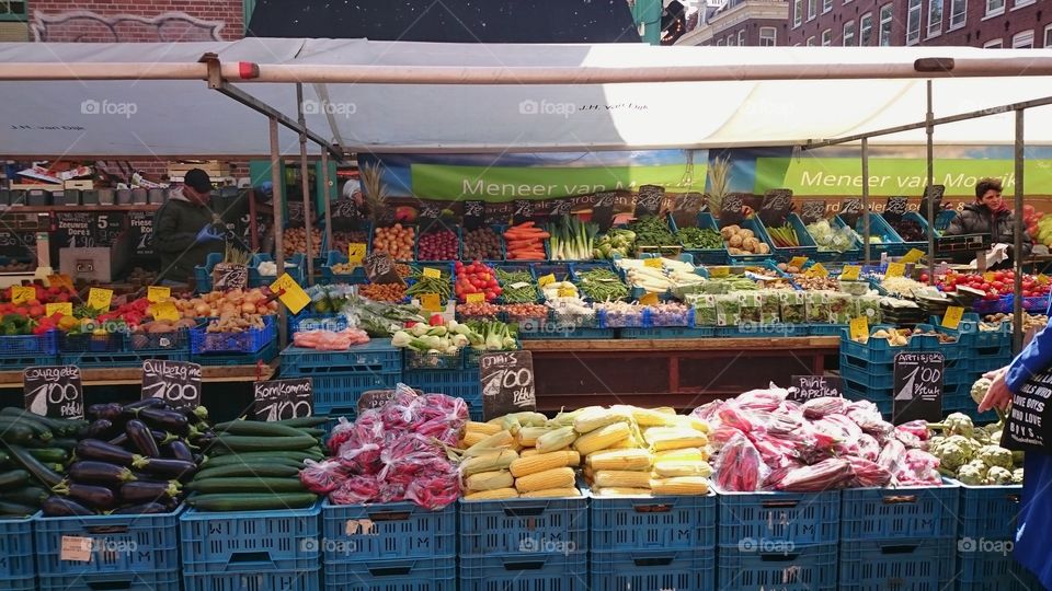 market in Amsterdam