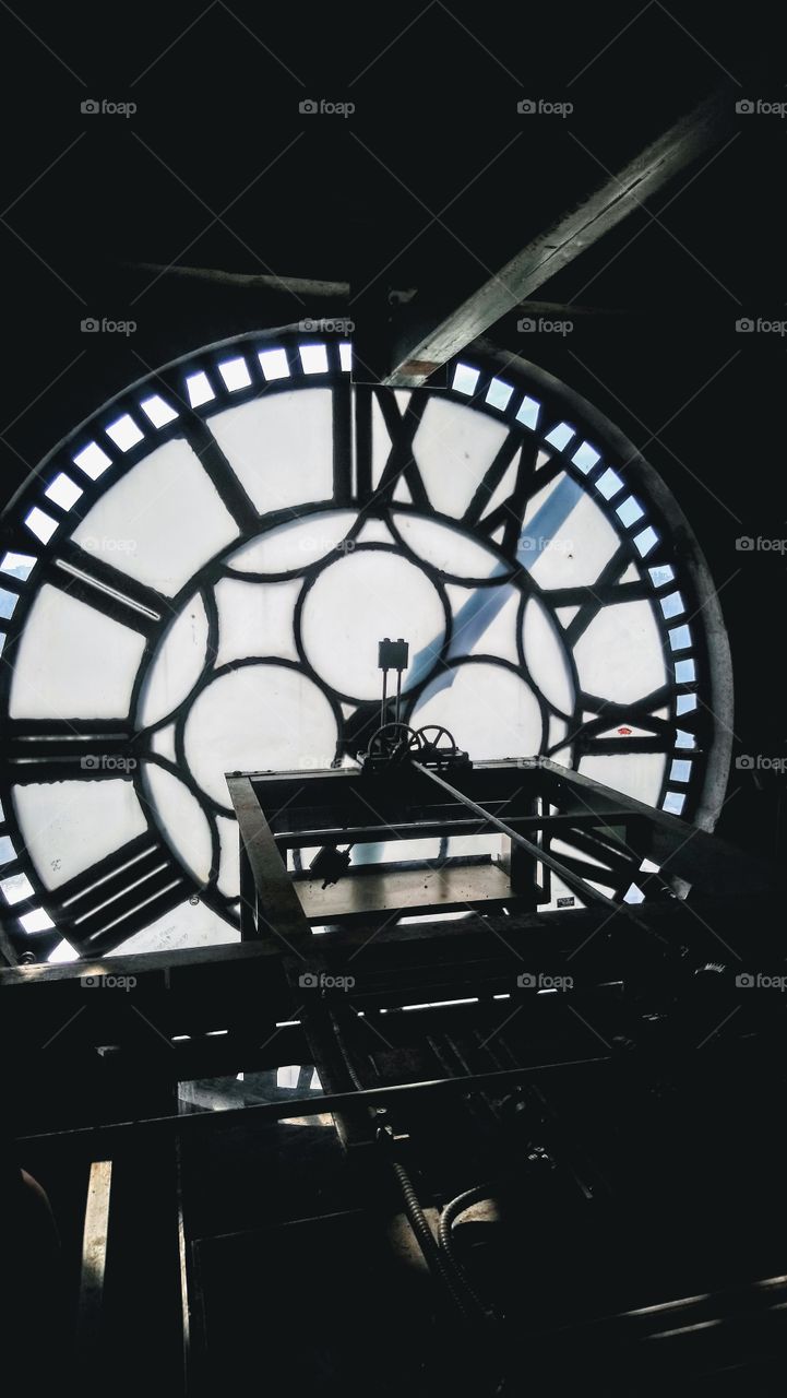 Inside a clock tower in Montréal