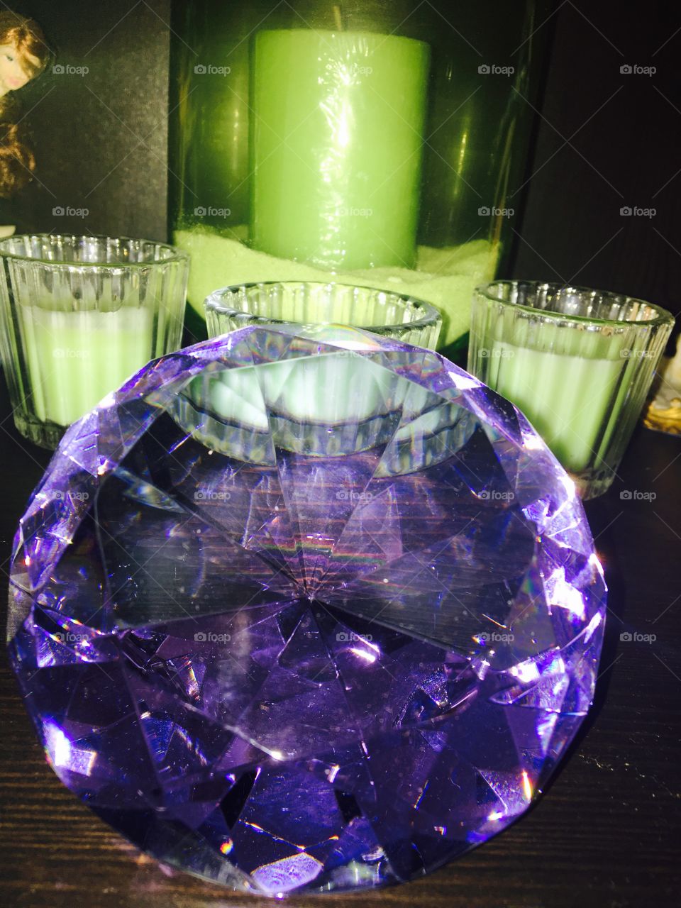 Diamond. Reflection.