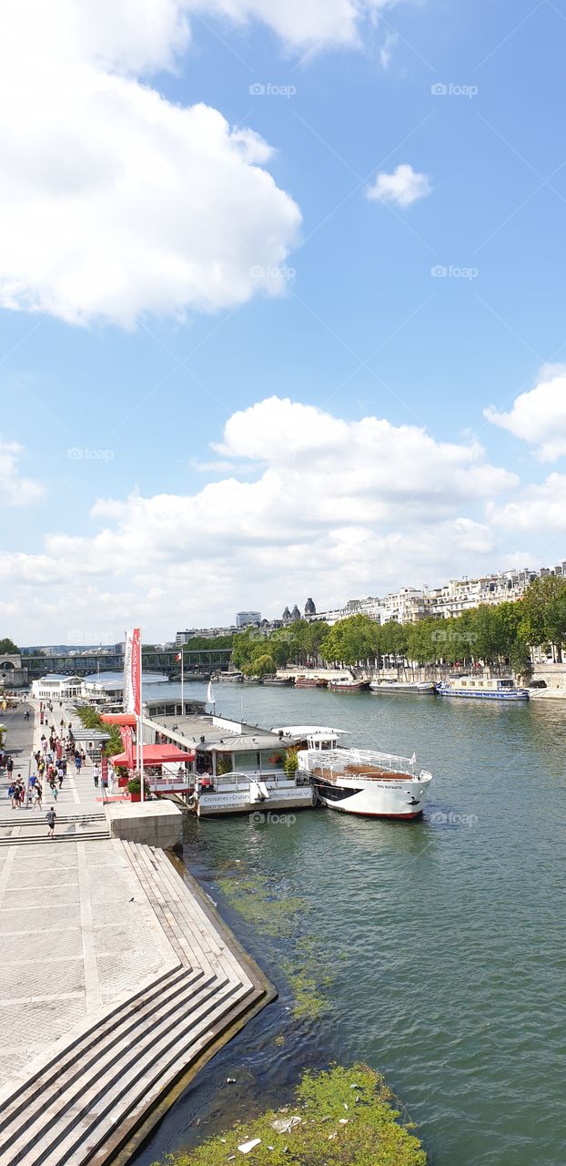 River sightseeing in Paris.