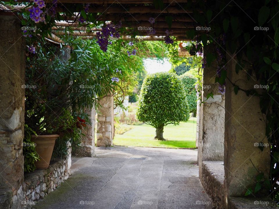 Gardens of the monastery in Cimiez in Nice, France.