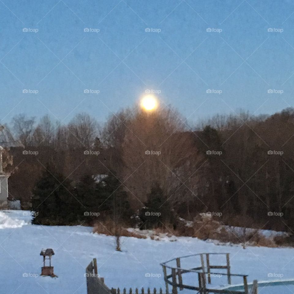 Full  moon, Dutchess County New Year’s eve 2018