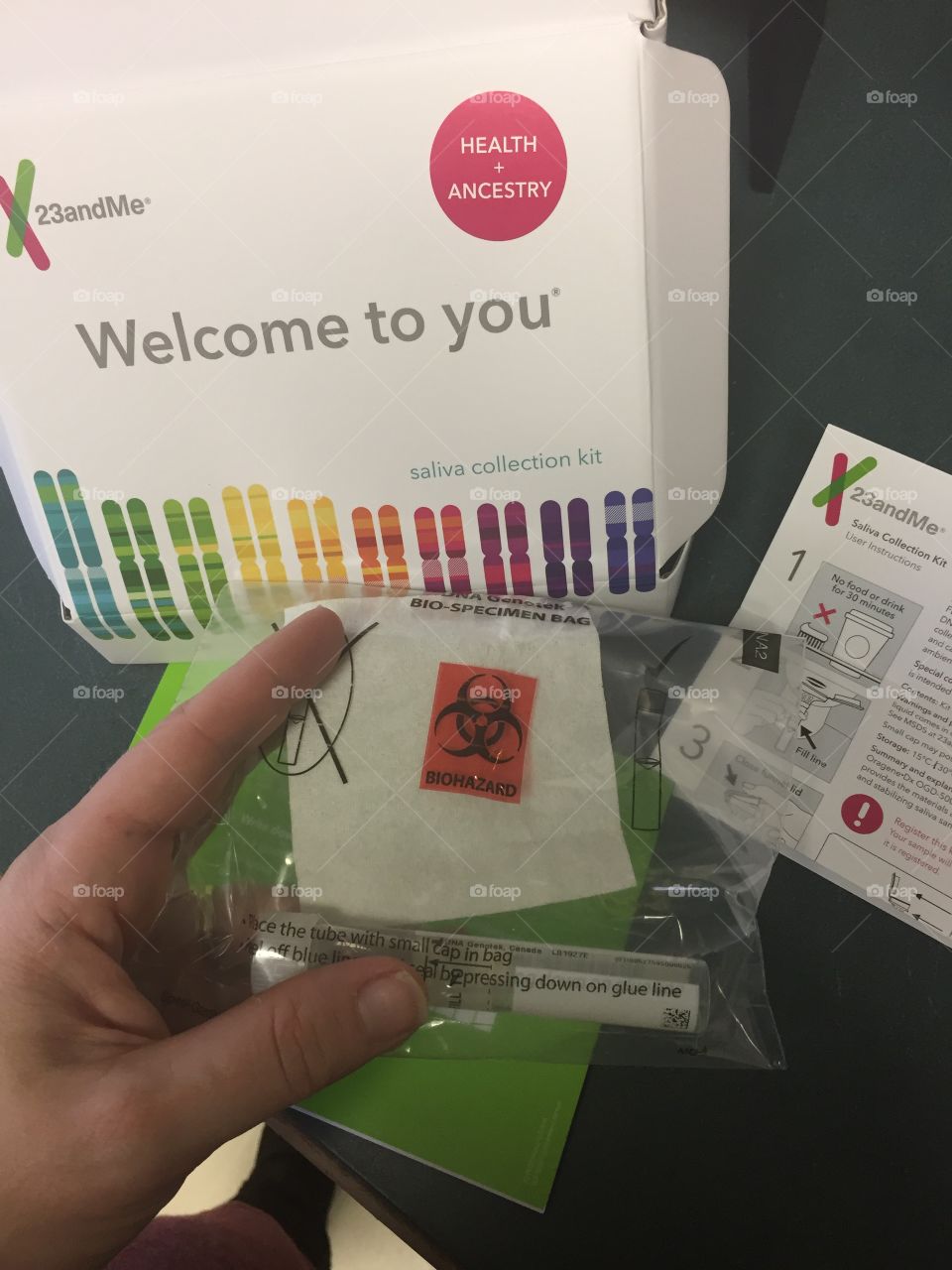Mailing in my 23 and me DNA kit.  